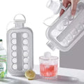 Portable 2-In-1 Folding Ice Maker Water Bottle with Creative Ice Cube Mold Ice Hockey Lattice Kitchen Bar Gadgets Ice Making